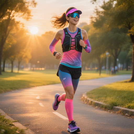 Hunyuan Image 3 — Hyper-realistic photo of an athletic person jogging on a scenic park path during sunrise, golden hour lighting, cinematic, 8k, highly detailed, motion blur on the background, sharp focus on the runner, wearing modern athletic gear, energetic atmosphere.