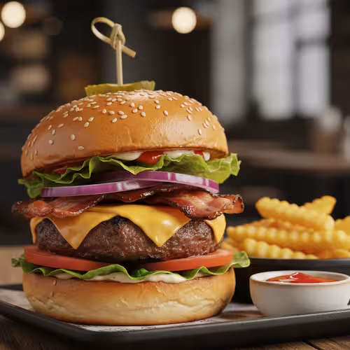 AI-generated fake image: Hamburger